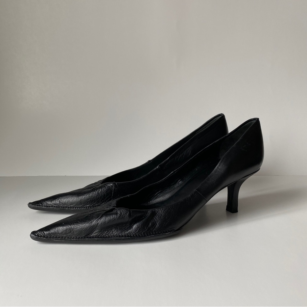 Hispanitas Kitten Heels, Black Leather